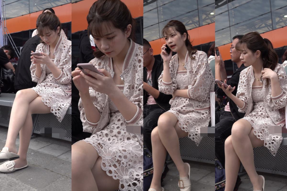 4K - 精致的脸庞，镂空裙肉丝美女 [2.22 GB/MP4]