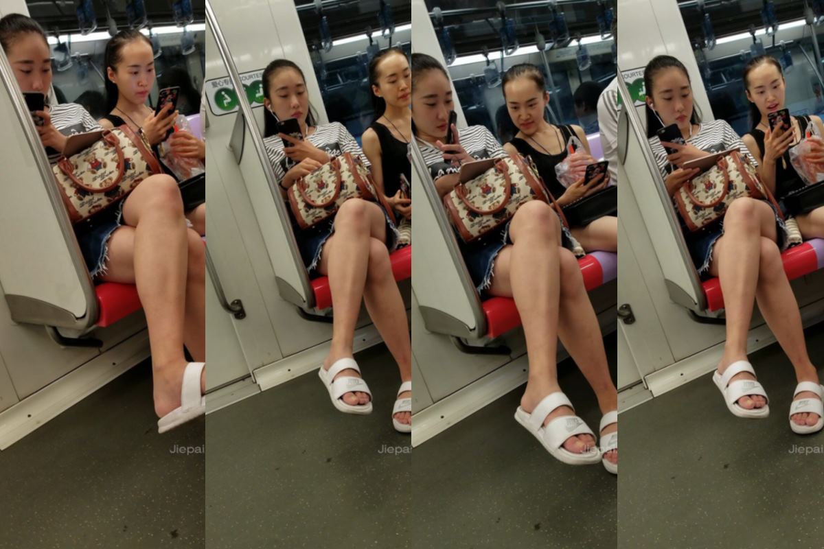 4K - 街拍美腿条纹T恤姑娘 [1.20 GB/MP4]