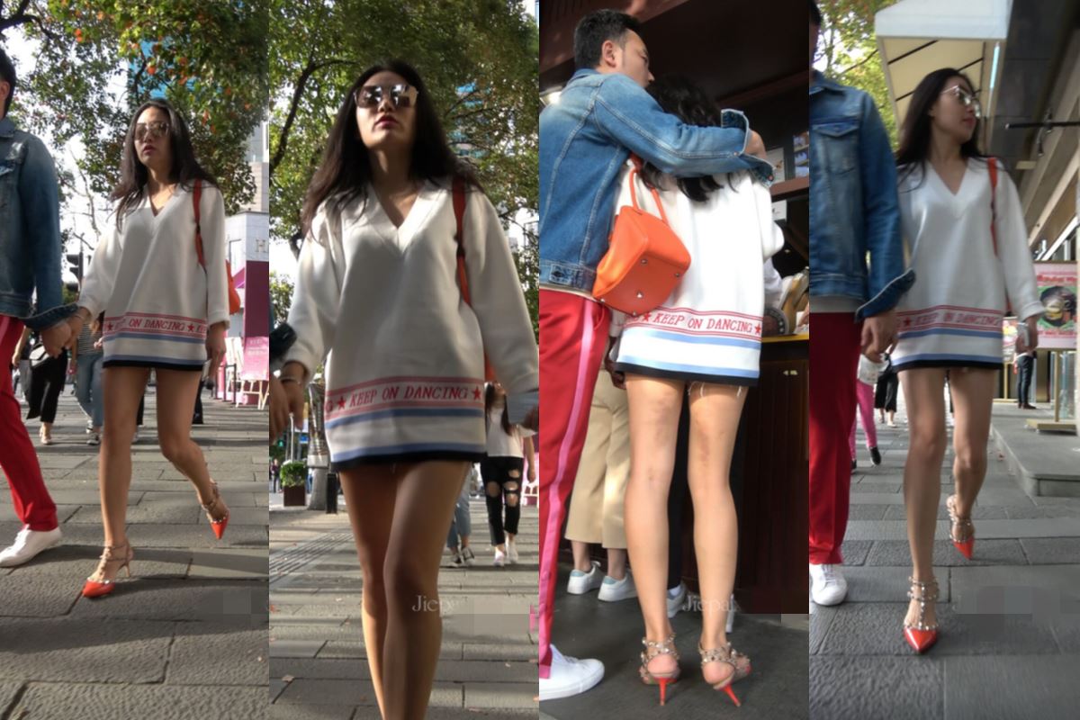 4K - 街拍性感包臀裙、凉高跟美女 [2.30 GB/MP4]