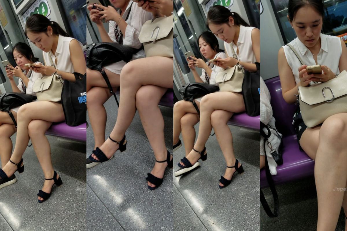 4K - 地铁上的无袖雪纺衫美腿姐姐 [898 MB/MP4]