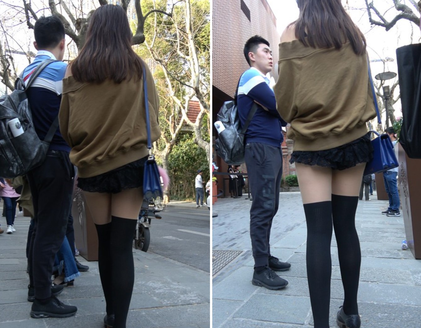 4k-街拍超短蕾丝裙长筒袜美腿小姐姐 [1.57 GB]