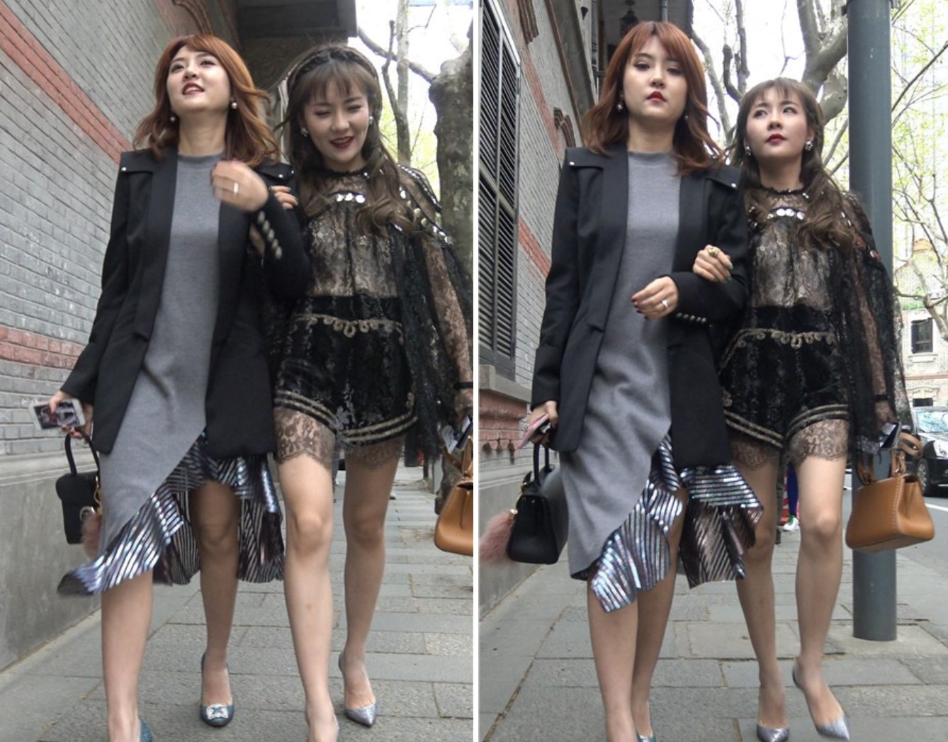 4k-打扮时尚的银白高跟美女姐妹 [717 MB]