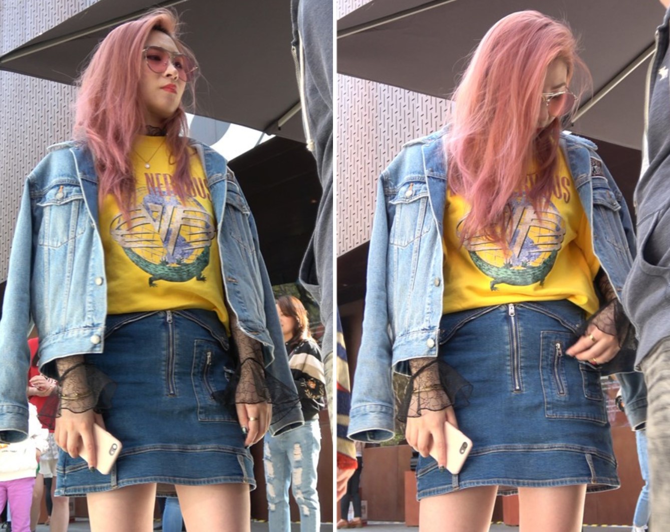 4k-美丽大方的牛仔小外套短裙女神姐姐 [1.03 GB]