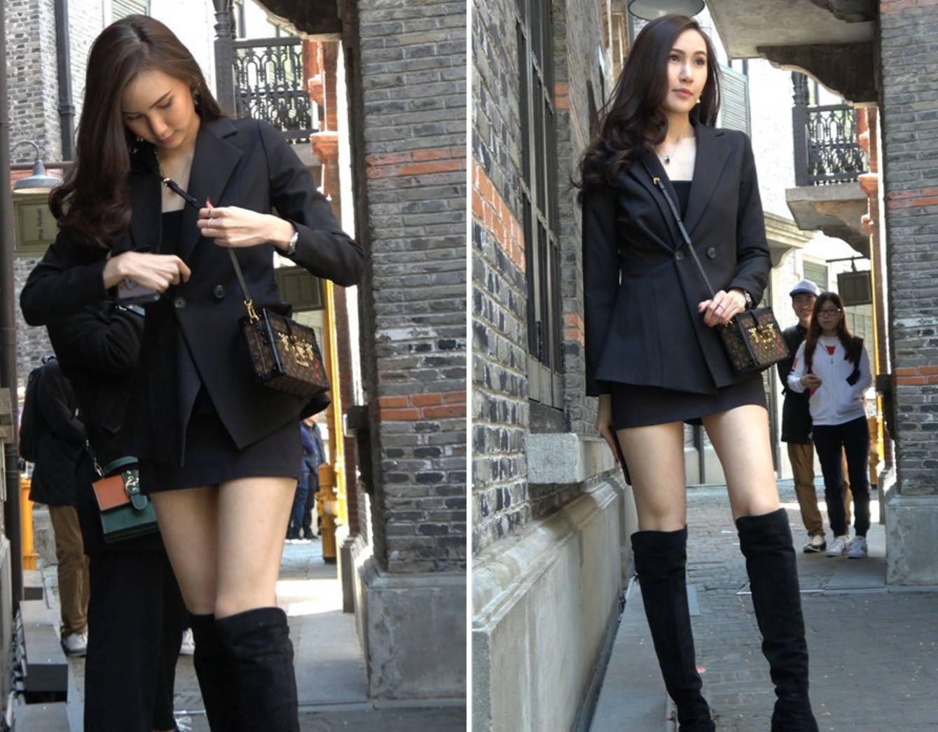 4k-春日里街拍喜欢摄影的OL制服白皙美腿美女 [1.89 GB]