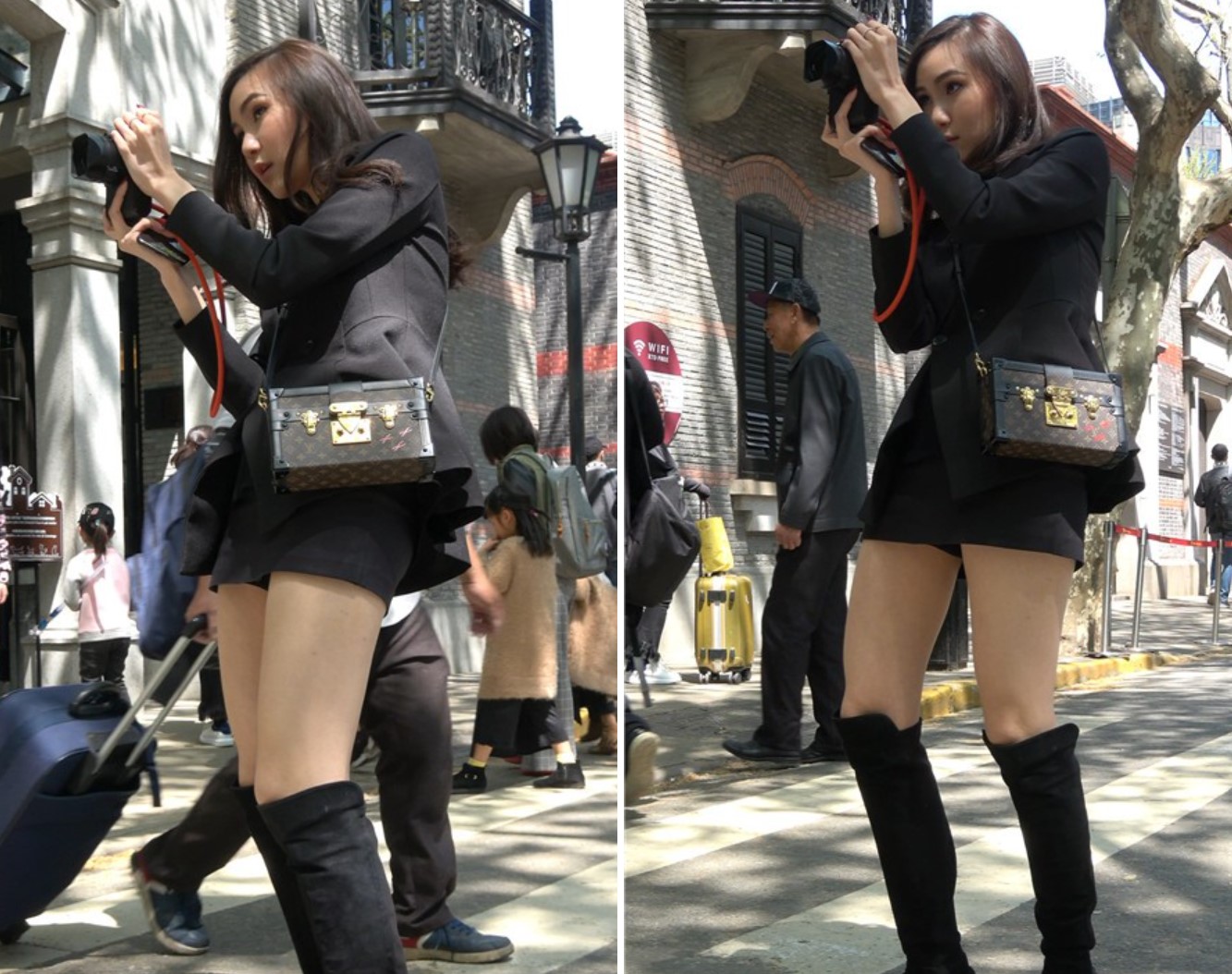 4k-春日里街拍喜欢摄影的OL制服白皙美腿美女 [1.89 GB]