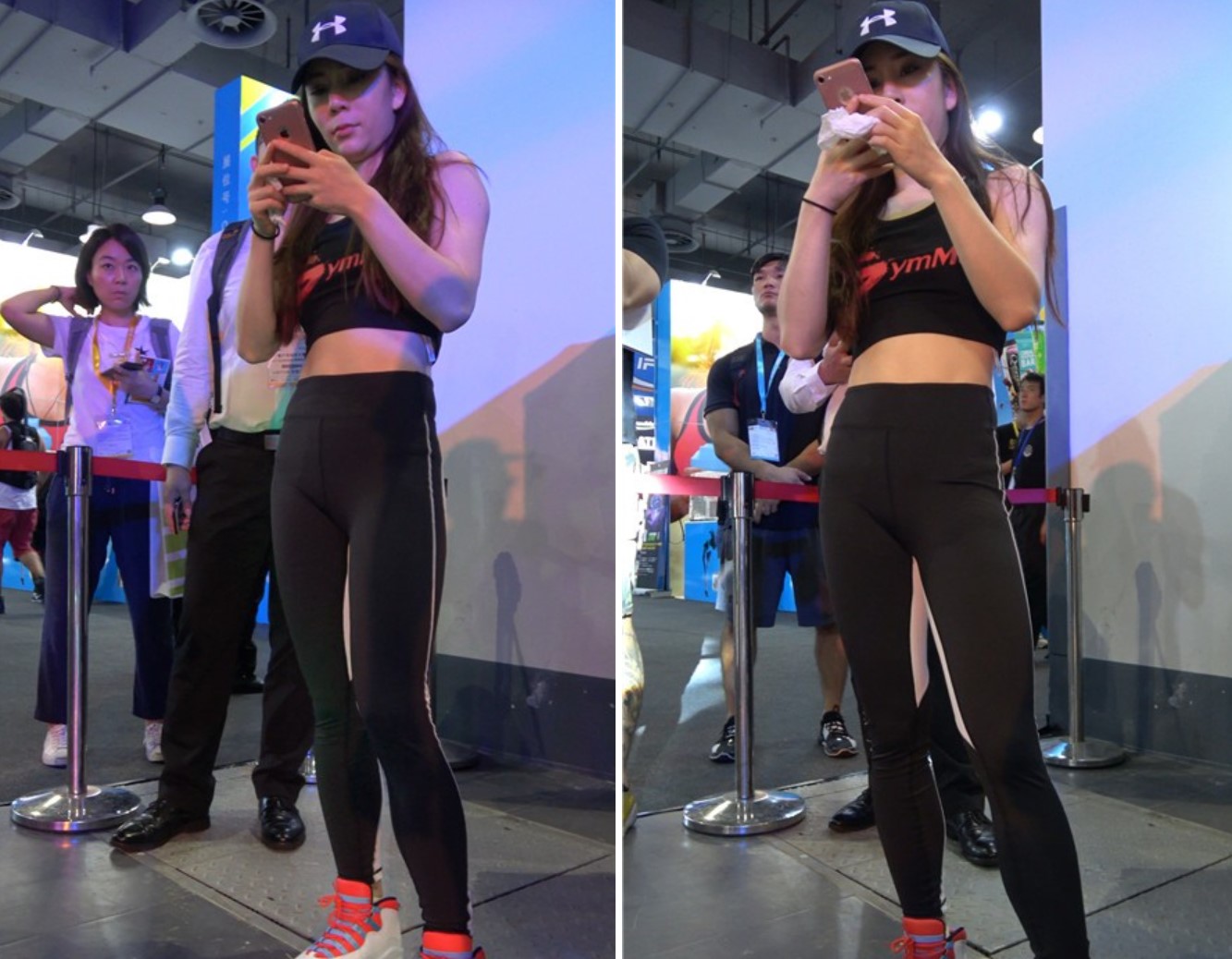 4k-黑白紧身弹力裤鸭舌帽美女街拍美腿 [4.39 GB]