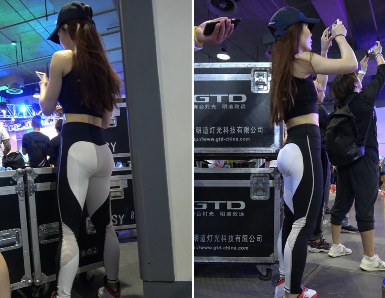 4k-黑白紧身弹力裤鸭舌帽美女街拍美腿 [4.39 GB]