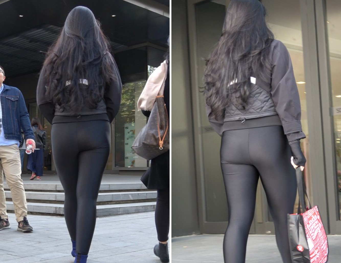 4k-黑色紧身弹力裤短靴街拍美女第二季 [942 MB]