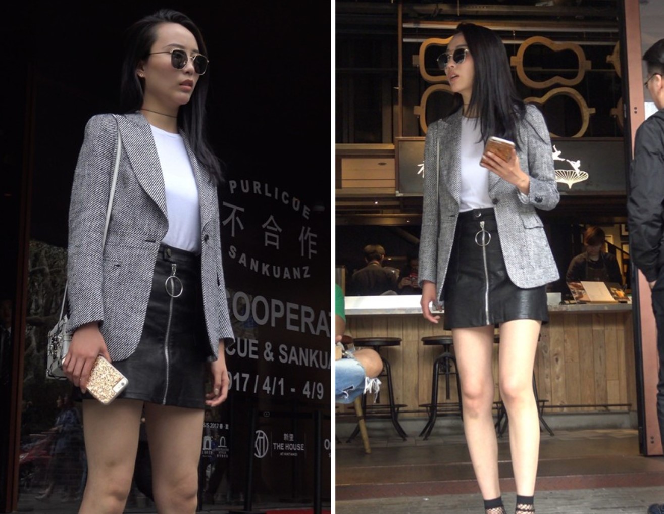 4k-皮裙黑色高跟鞋美腿街拍美女 [1.08 GB]