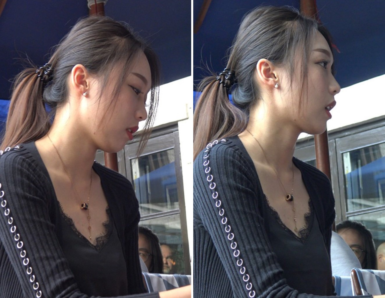 4k-黑色紧身皮裤气质马尾辫街拍美女第二集 [411 MB]