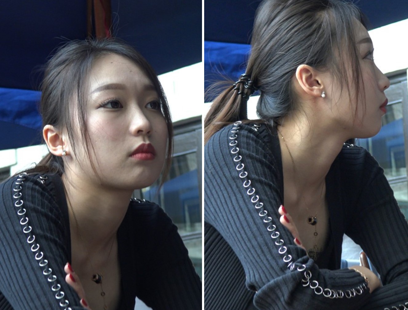 4k-黑色紧身皮裤气质马尾辫街拍美女第二集 [411 MB]