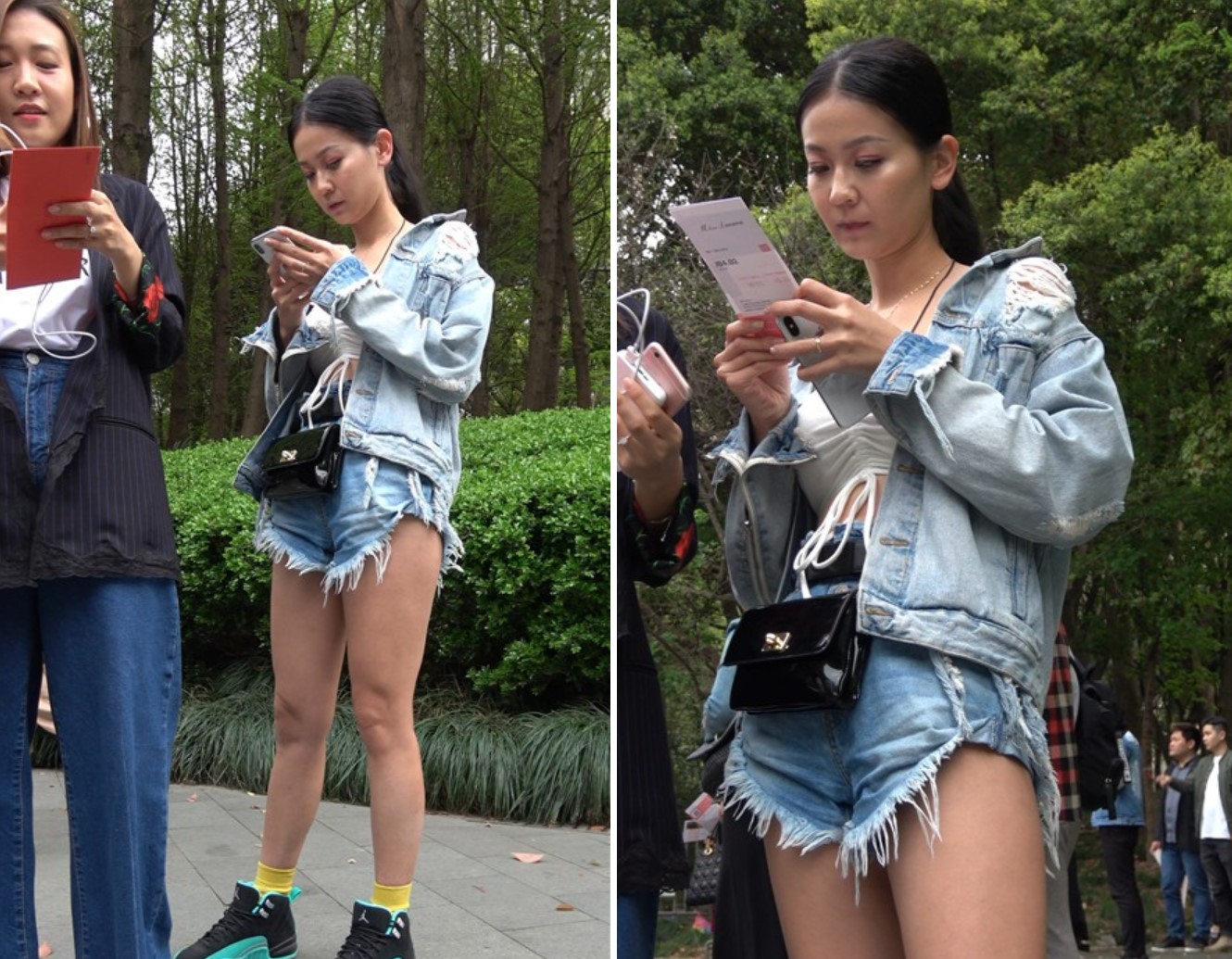 4k-街拍超短高腰热裤牛仔外套大美女 [1.74 GB]