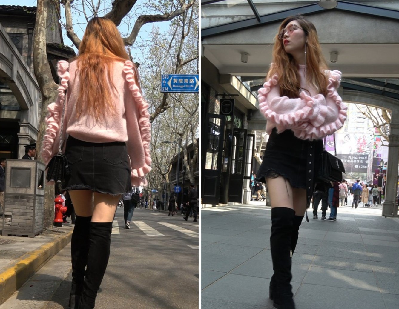 4k-超性感粉衣极品街拍女神美女 [1.32 GB]