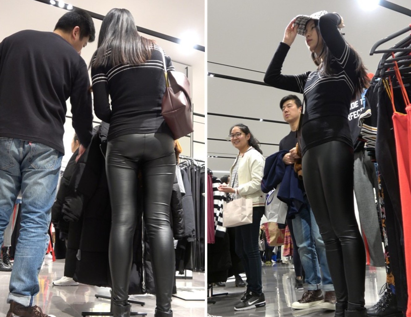 4k-超紧身皮裤街拍秀丽小姐姐美女第一集 [1.52 GB]