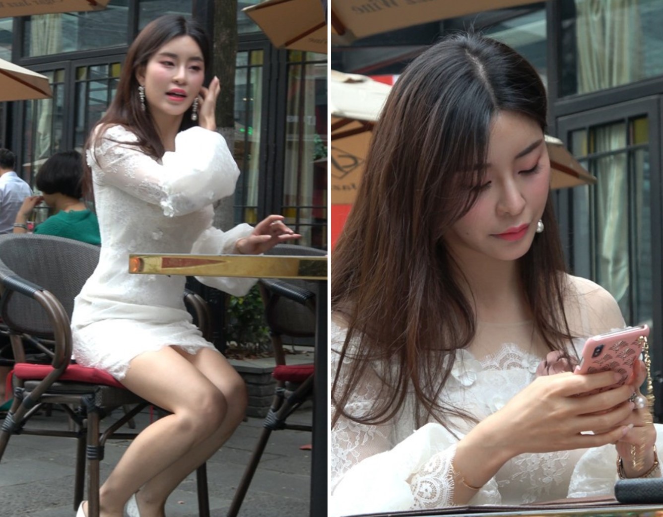 4k-超性感米色公主裙丰满街拍美女网红 [2.83 GB]