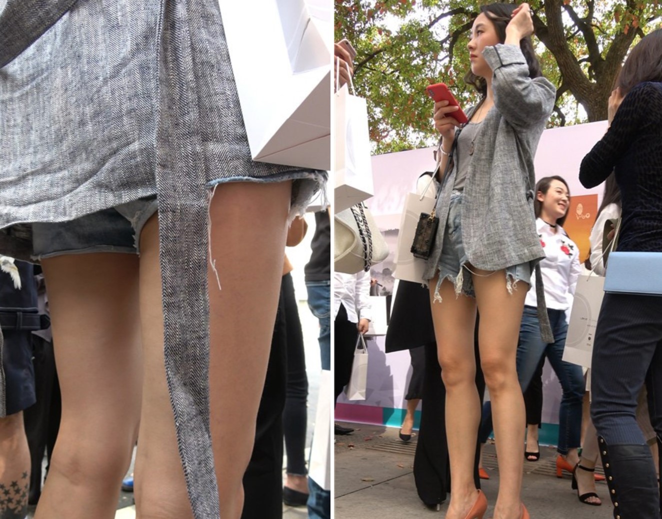 4k-超性感高跟鞋街拍美腿热裤女神 [718 MB]