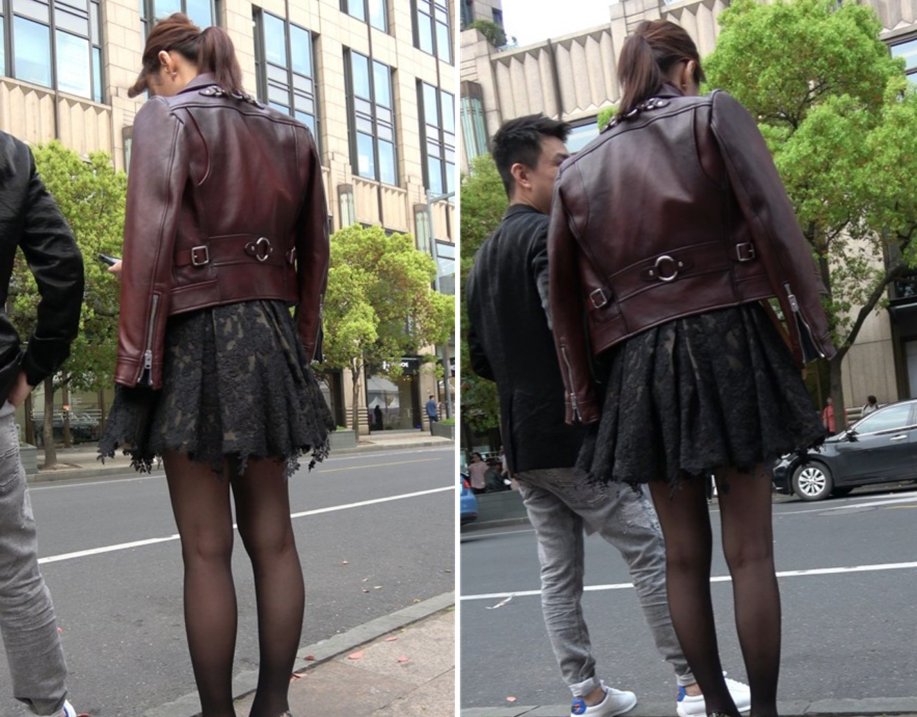 4k-超性感黑丝美腿蕾丝裙极品街拍美少妇 [1.36 GB]