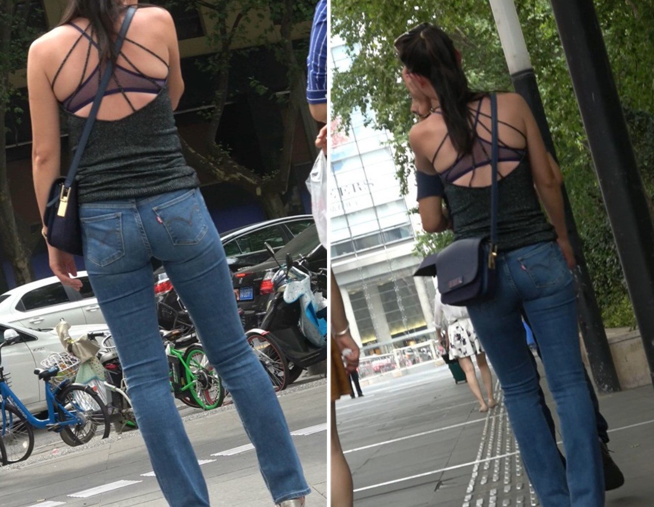 4k-极品紧身蓝牛街拍美臀性感美女 [1.13 GB]