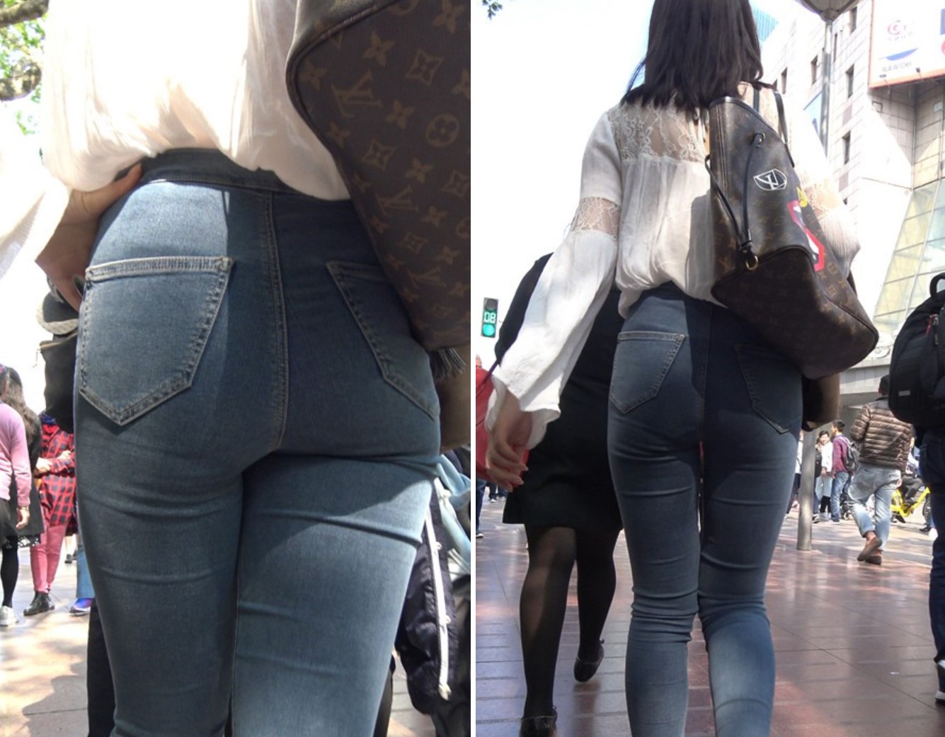 4k-超紧蓝牛丰腴街拍美臀白衬衫美女 [1.45 GB]