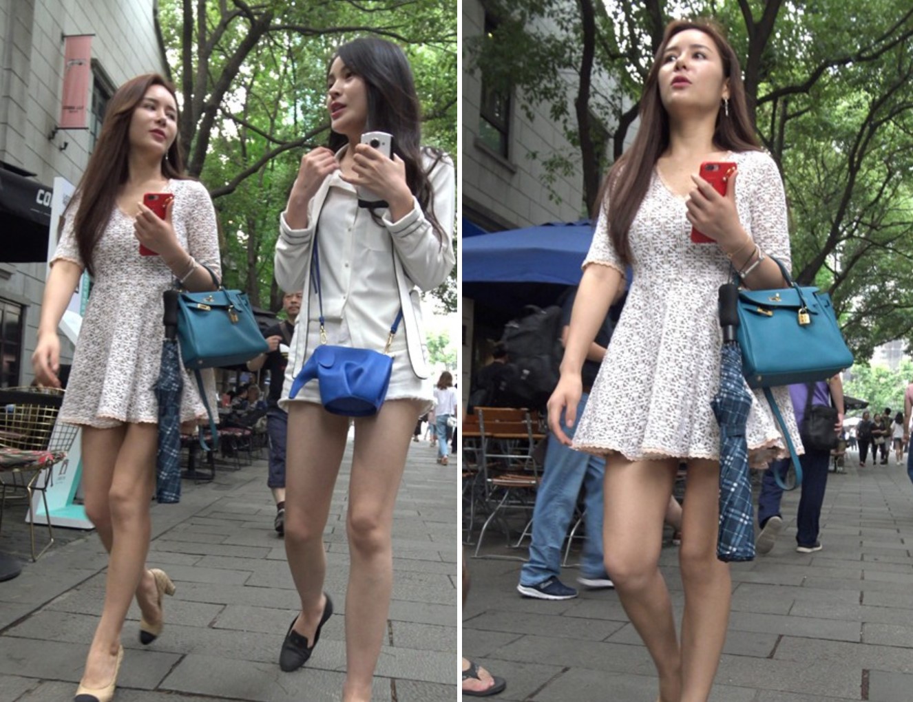 4K-超性感街拍美腿高跟鞋连衣裙美女 [1.33 GB]