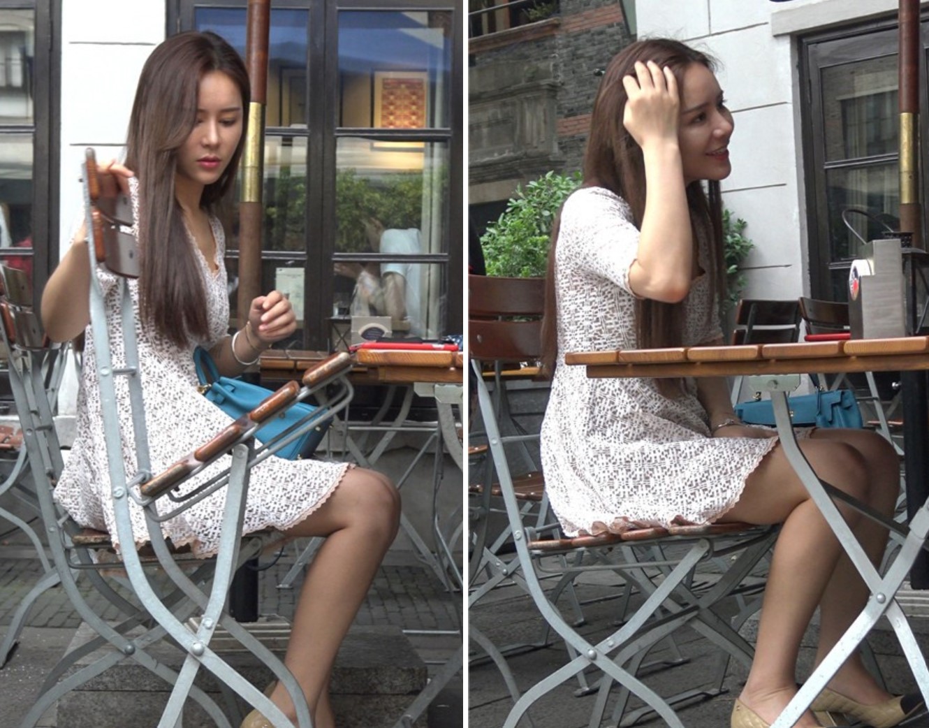 4K-超性感街拍美腿高跟鞋连衣裙美女 [1.33 GB]