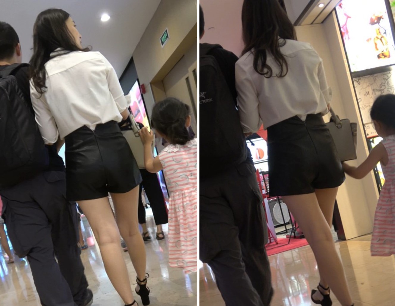 4K-白衬衫黑裤街拍白皙美腿性感少妇 [815 MB]