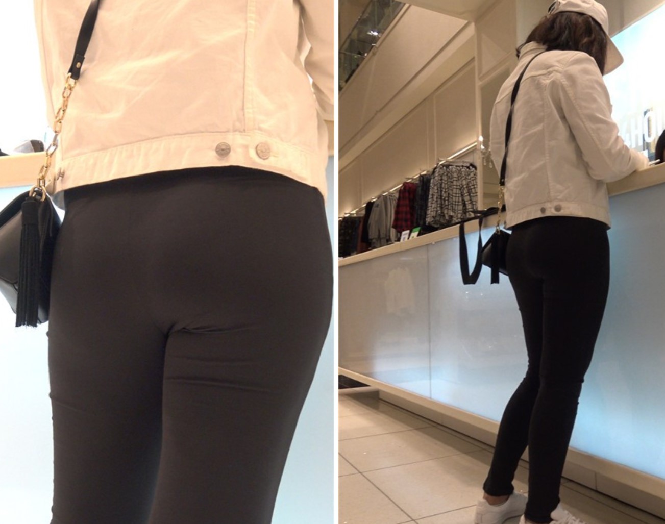 4K-黑色紧身裤圆臀小姐姐买衣服街拍视频 [1.14 GB]