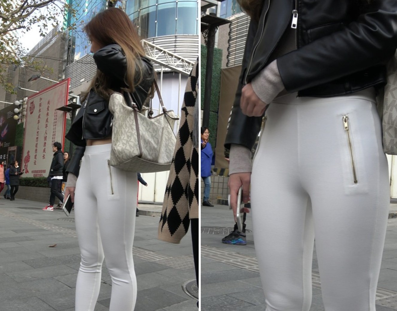 4K-超级紧身白裤极品街拍圆臀美女姐姐第二集 [643 MB]