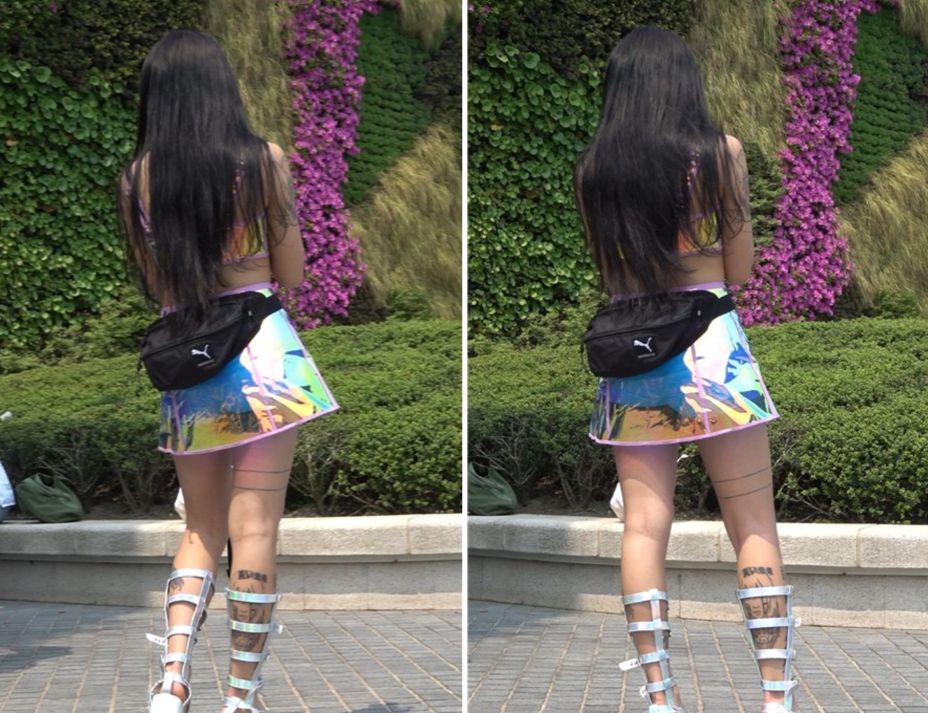 4K - 超性感短衣短裙街拍好身材纹身妹 [1.47 GB]