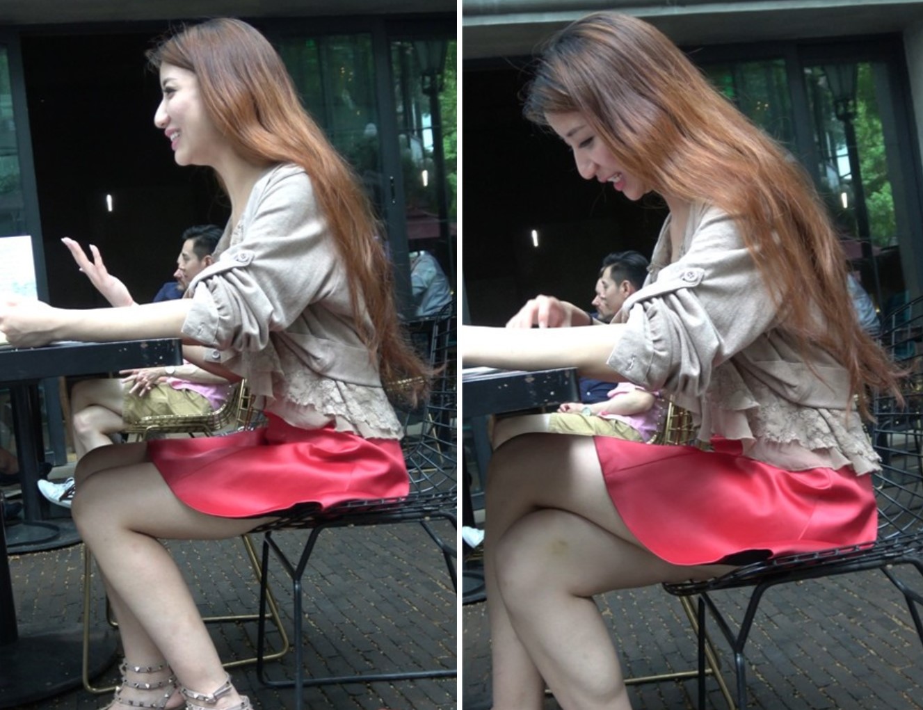 4K - 极品气质红色连衣裙街拍美腿气质美女第二集[1.18 GB]