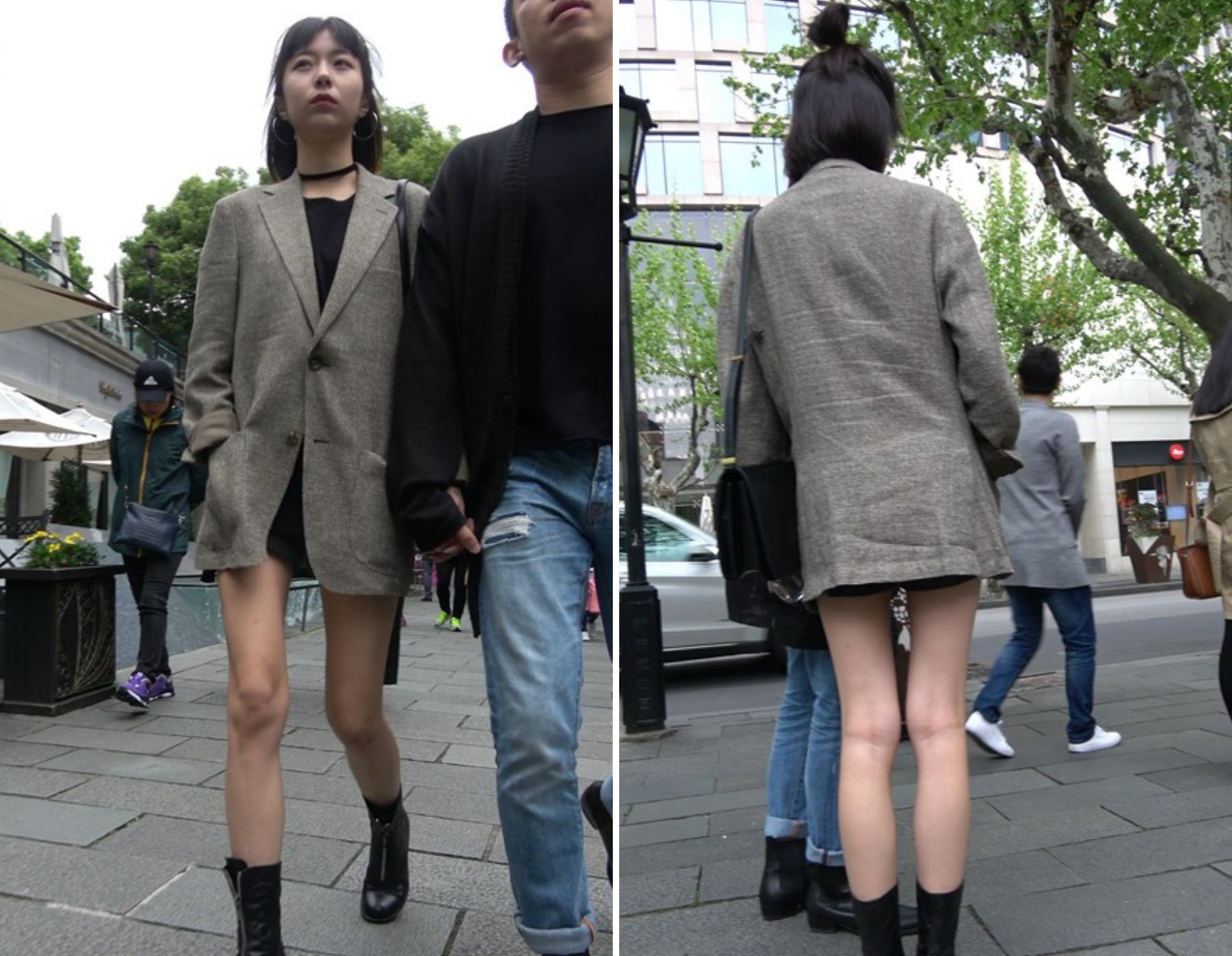 4K-街拍身材娇小白皙美腿很有气质的美女 [1.15 GB]