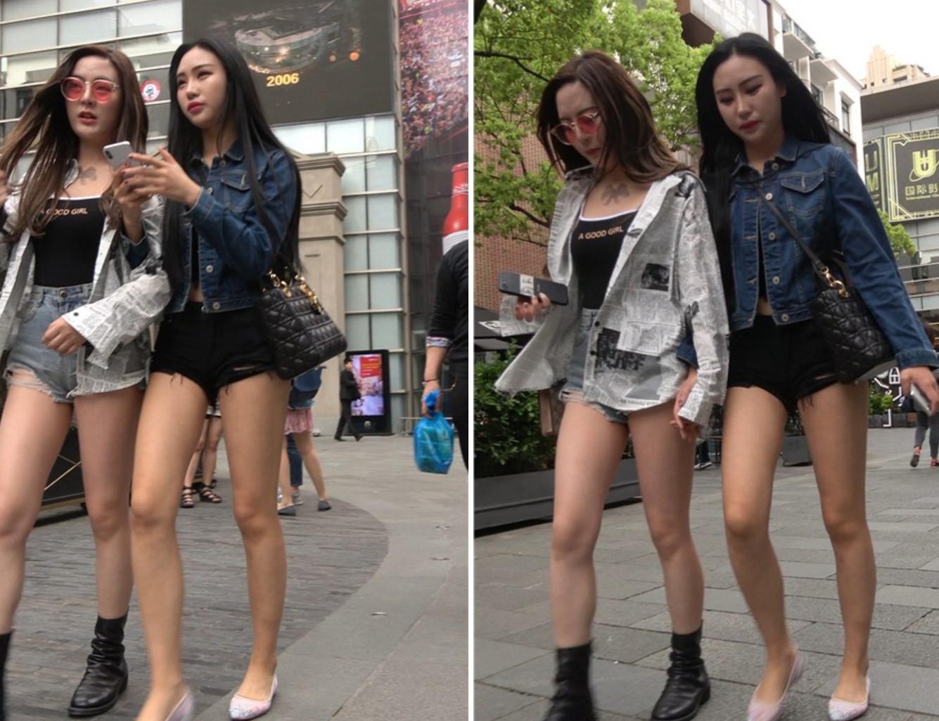 4K-街拍两位高腰热裤性感美腿很漂亮的网红姐姐 [2.33 GB]