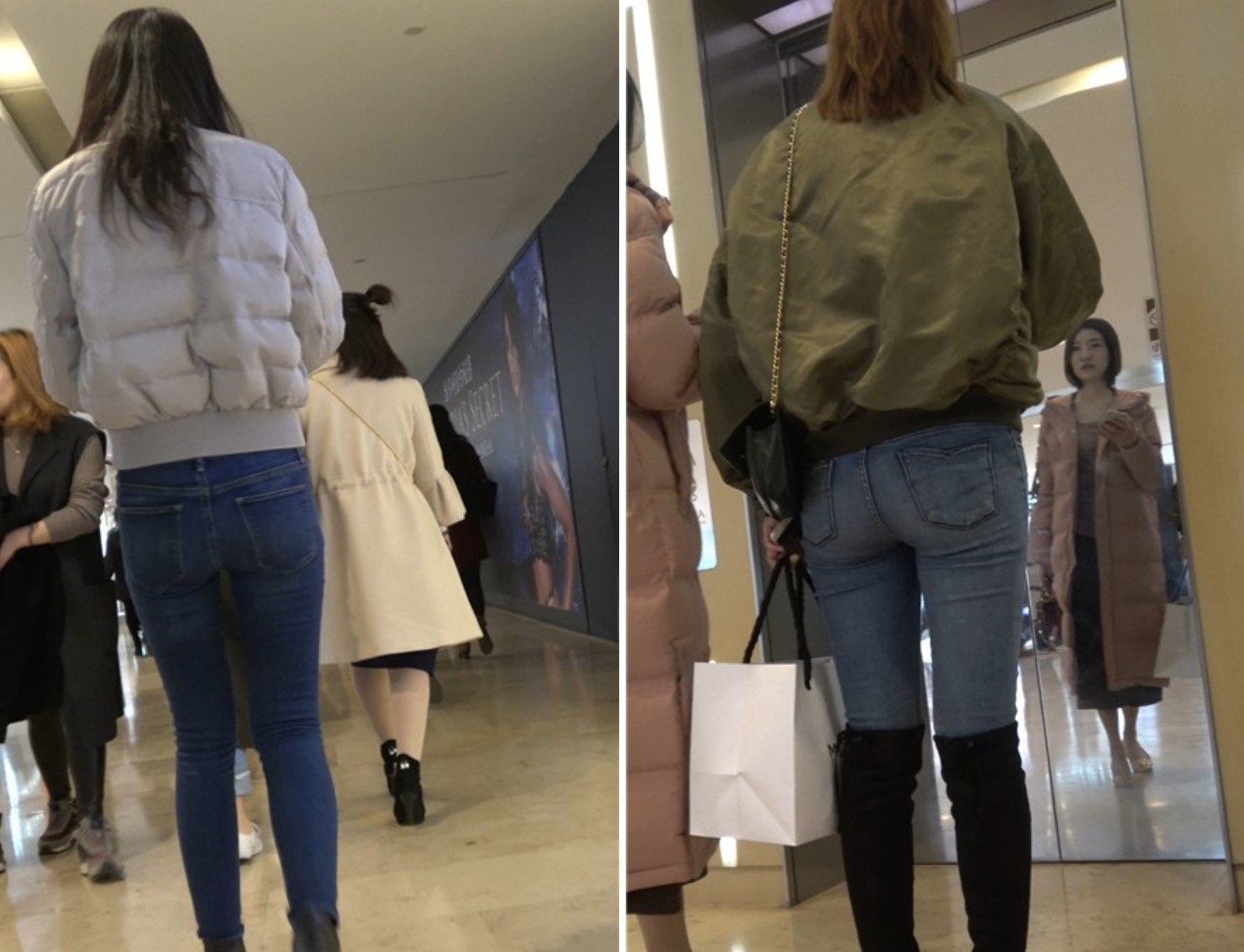 商场连拍3位紧身牛仔裤美女shopping [989 MB]