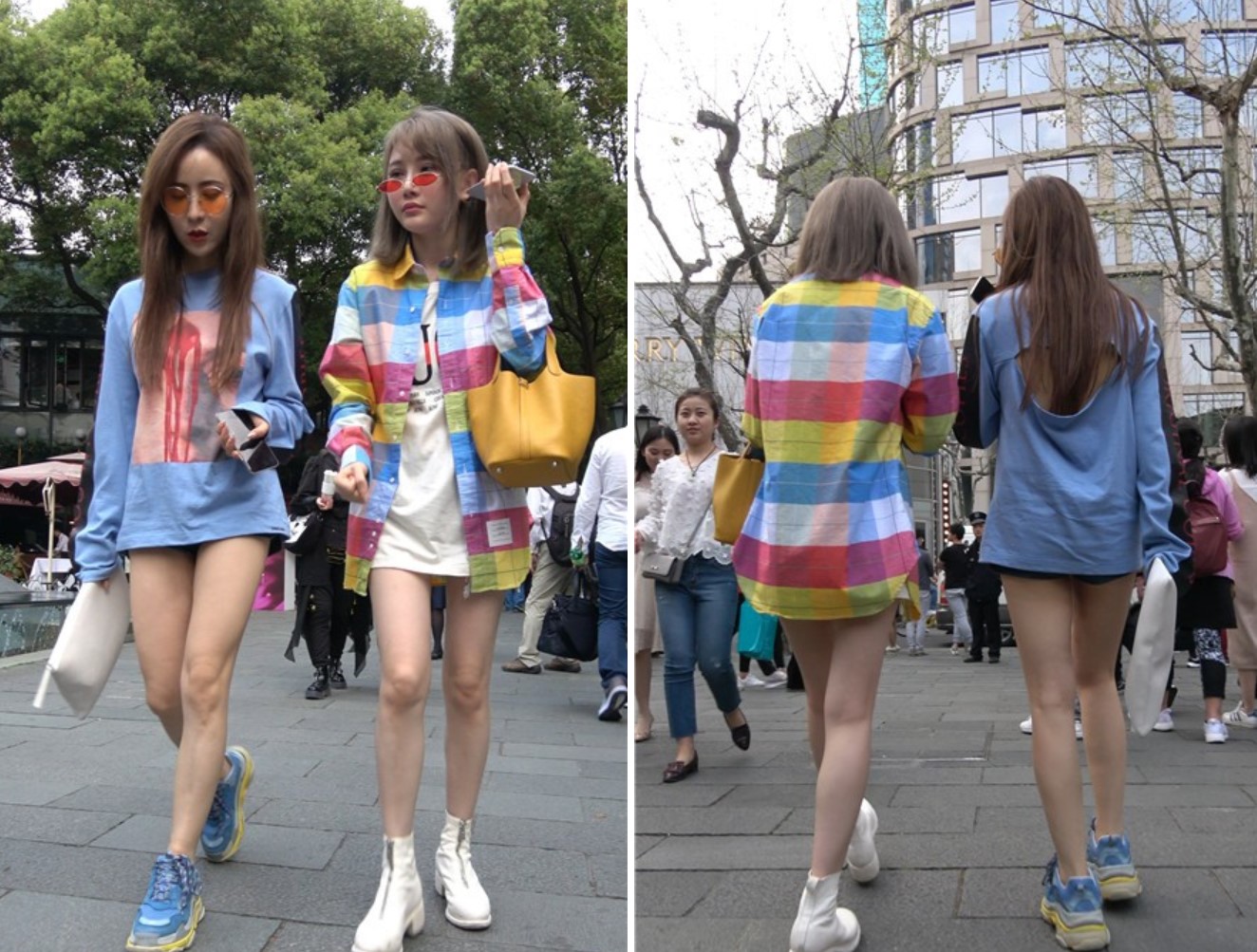 超清4K 花衣服街拍性感美腿俩姐妹 [1.52 GB]