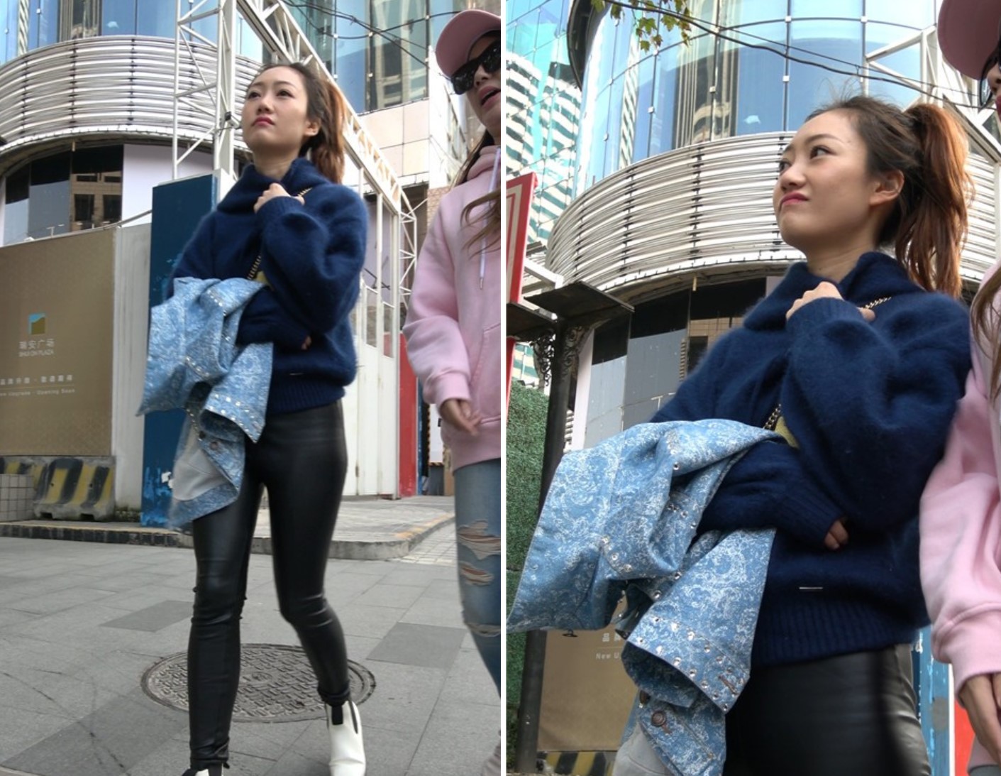 4K - 街拍翘臀紧身皮裤美女第二季 [538 MB]