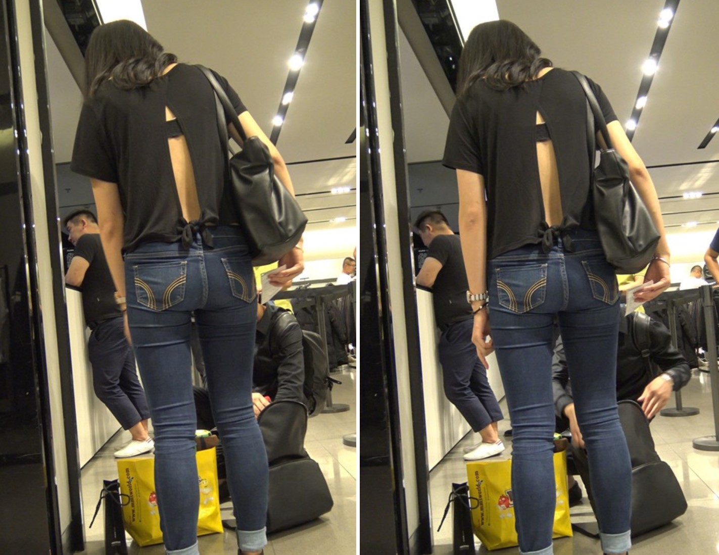 4K 街拍紧身牛仔裤性感美女 2 [464 MB]