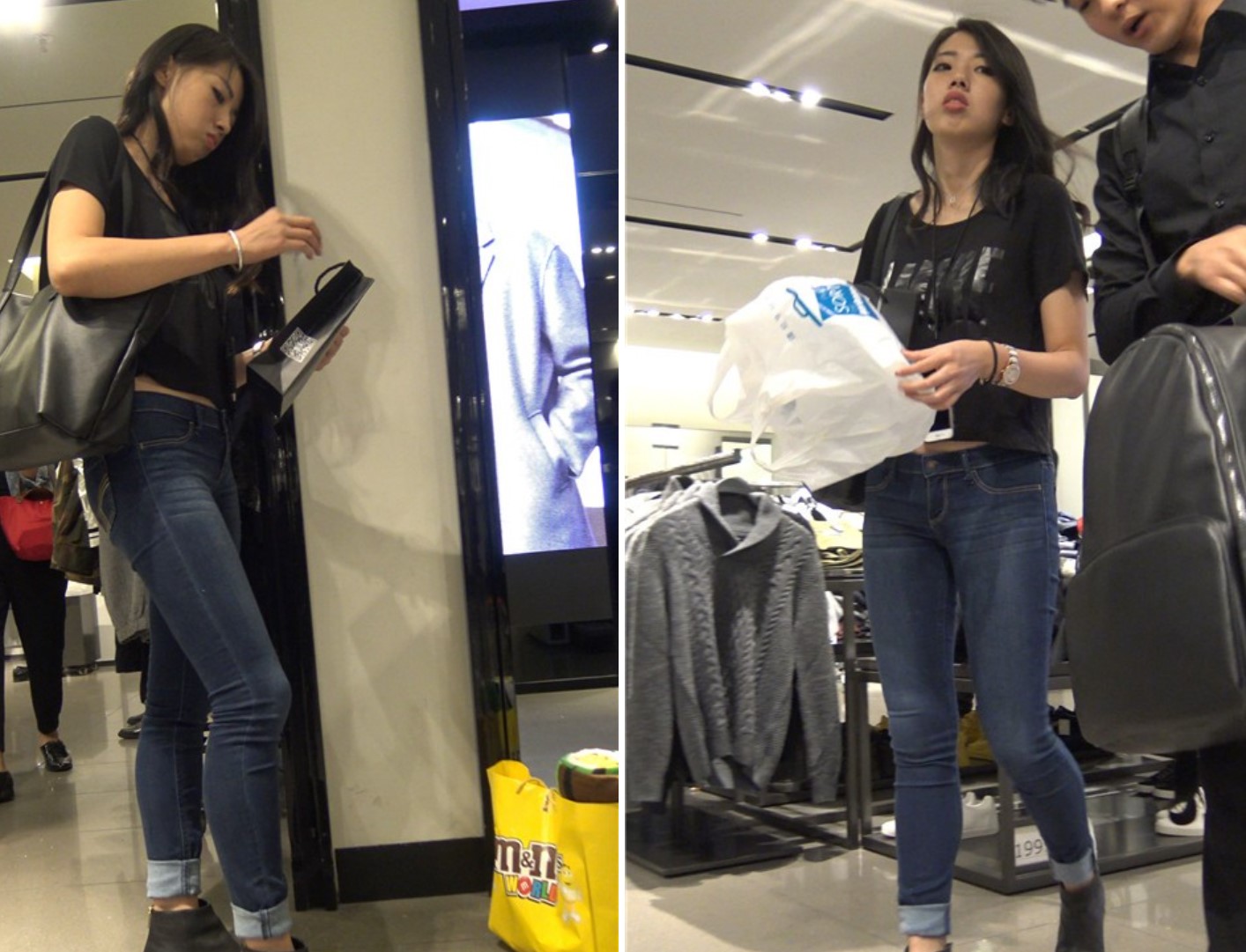 4K 街拍紧身牛仔裤性感美女 2 [464 MB]