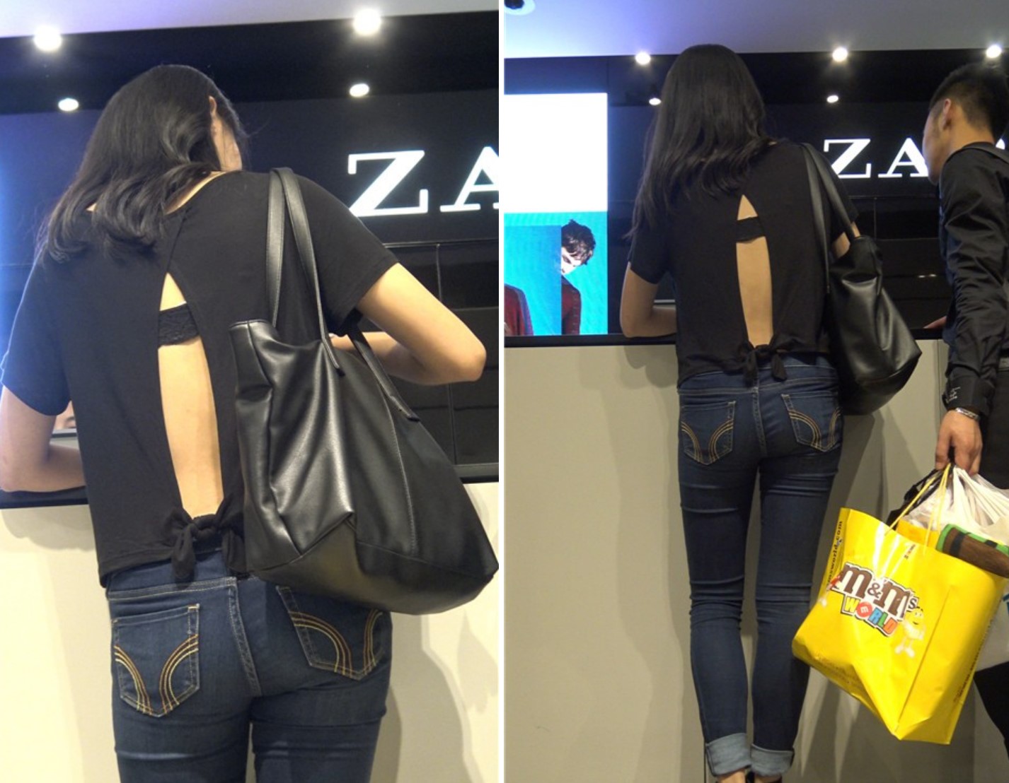 4K 逛街的街拍牛仔裤美女姐姐 4 [782 MB]