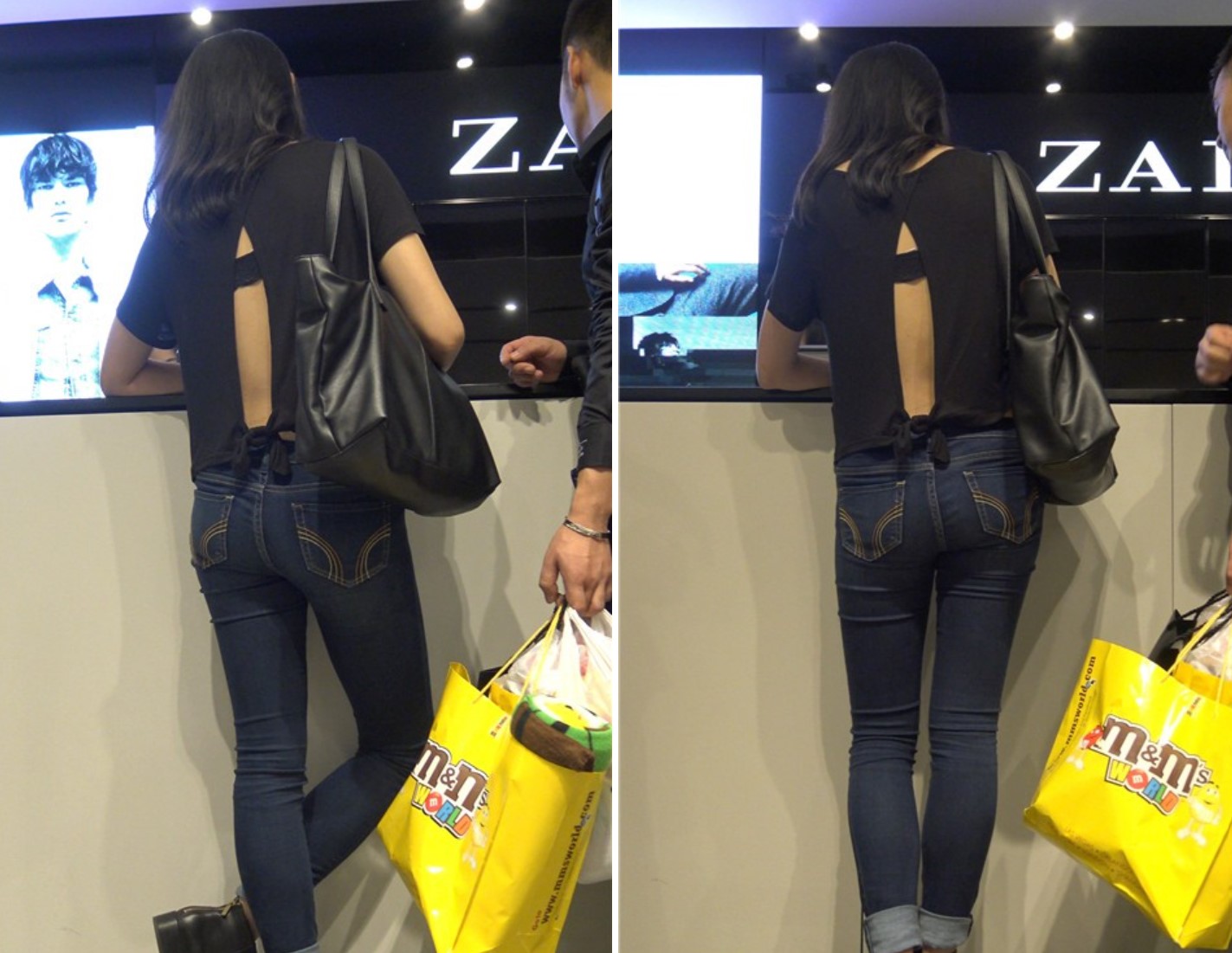 4K 逛街的街拍牛仔裤美女姐姐 4 [782 MB]