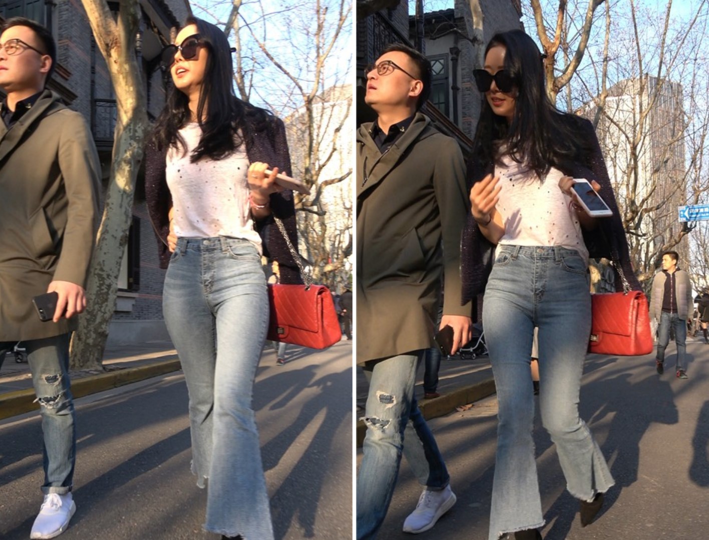 4K 紧身牛仔喇叭裤性感美女姐姐 2 [995 MB]