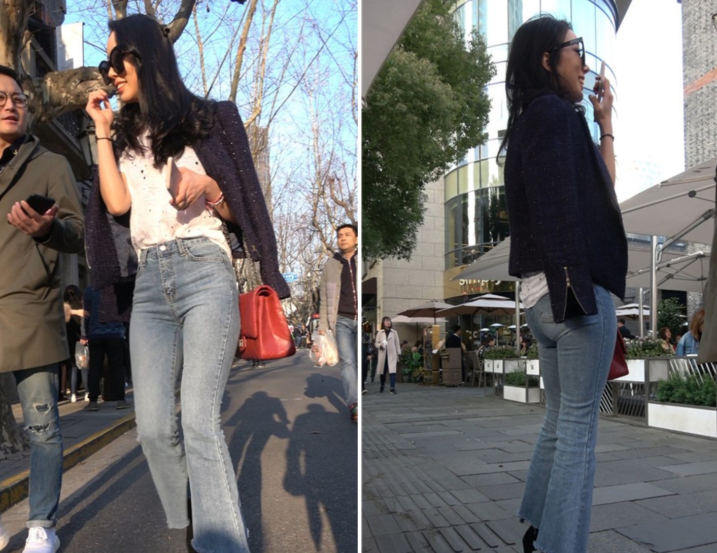 4K 紧身牛仔喇叭裤性感美女姐姐 2 [995 MB]