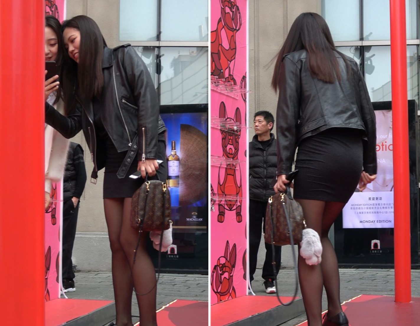 4K 街拍包臀短裙黑丝性感高跟美女 [1.02 GB]