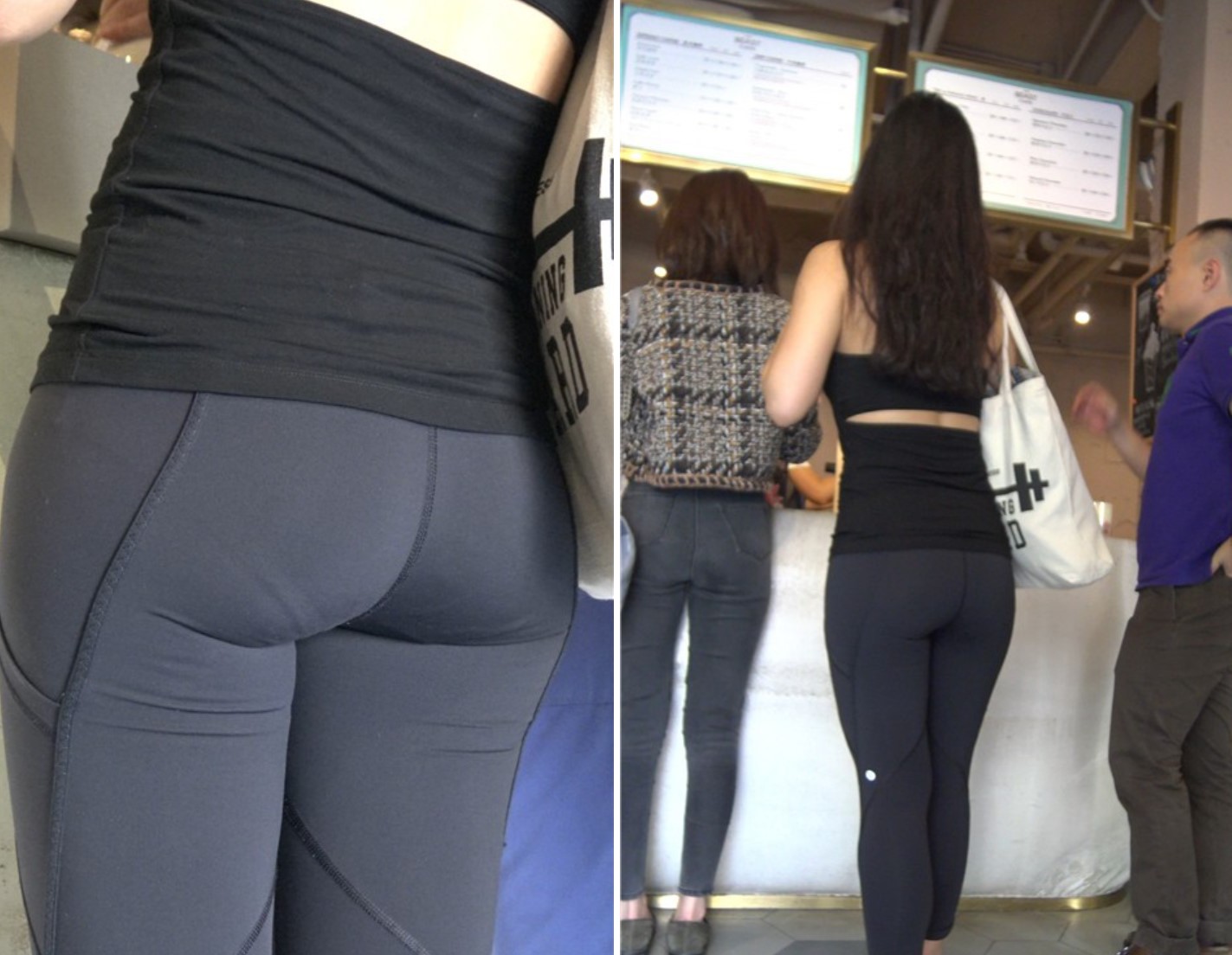 4K 街拍紧身瑜伽裤宽臀美女 [1.23 GB]