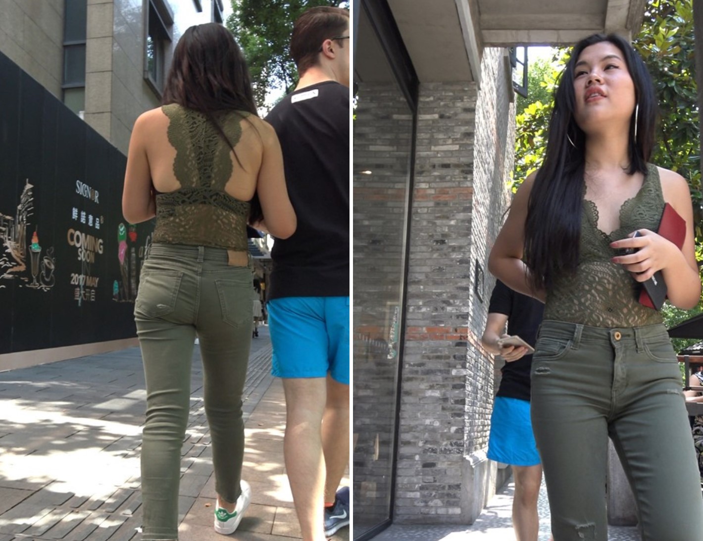 4K 军绿色紧身裤性感肥臀美女 [1.73 GB]