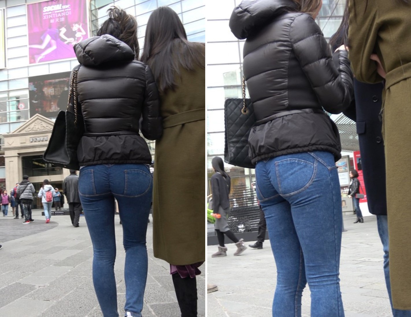 4K 极品紧身街拍牛仔苹果臀美女姐姐 [1.89 GB]