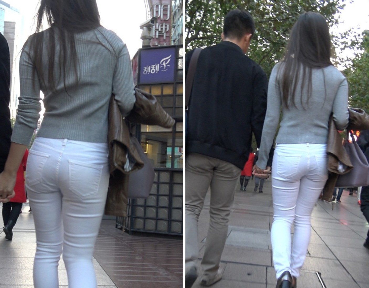 4K 街拍白色紧身裤性感身材美女姐姐 [1.21 GB]
