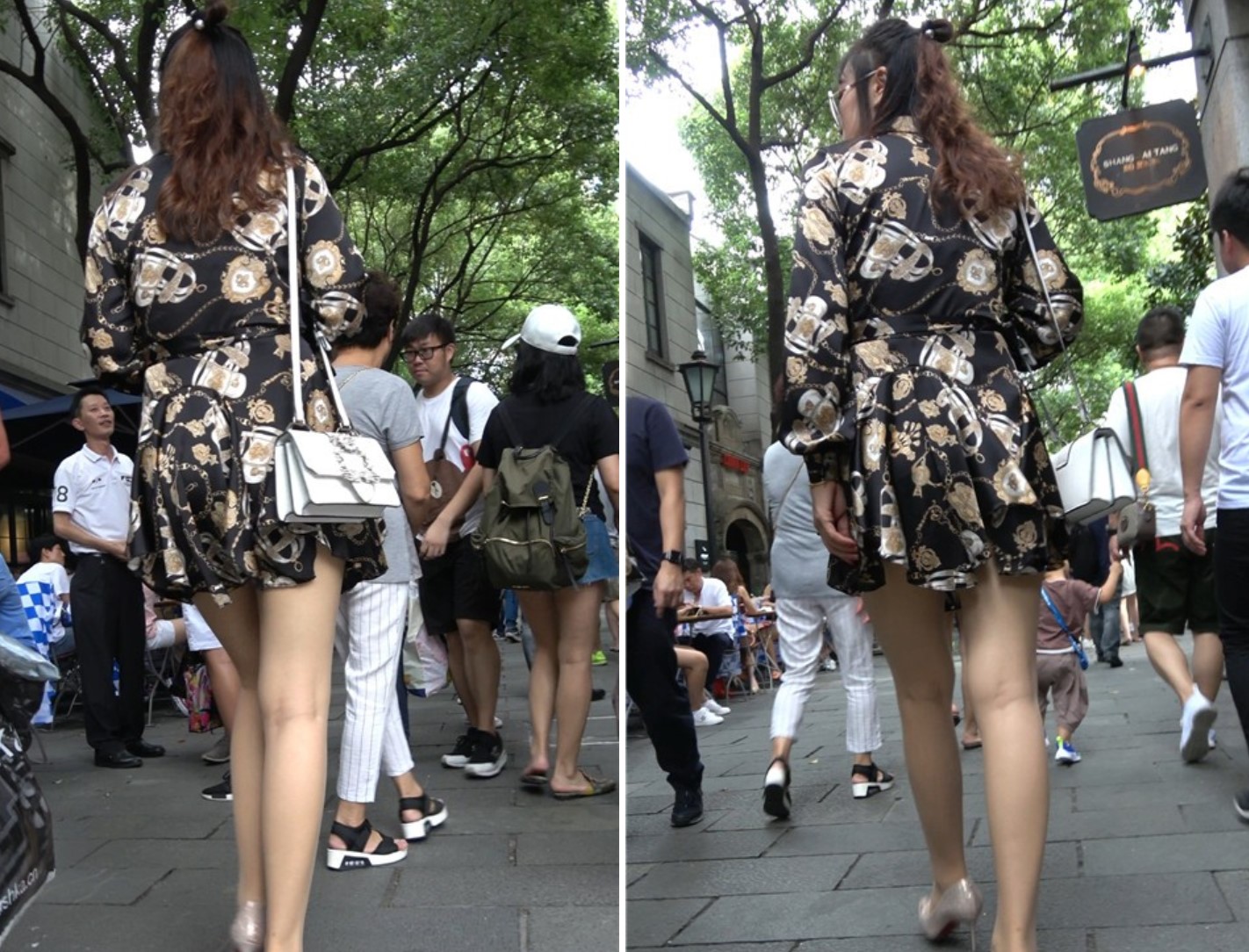 4K 花裙子街拍丝袜高跟鞋美女 [807 MB]