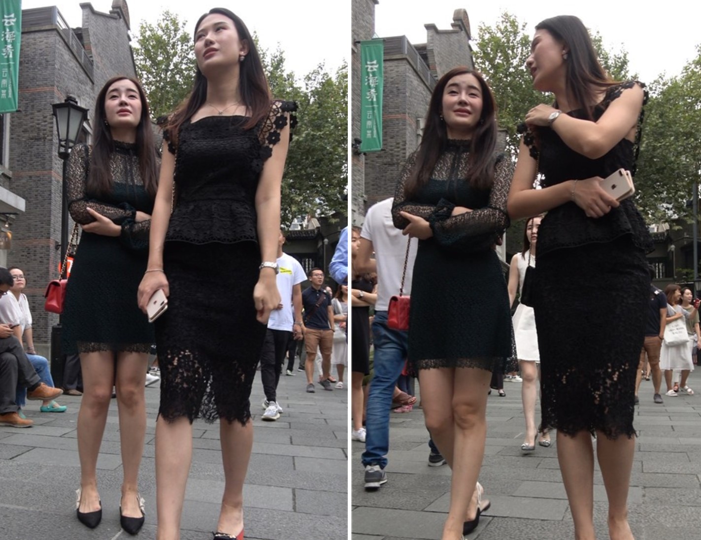 街拍连衣裙御姐美女姐姐