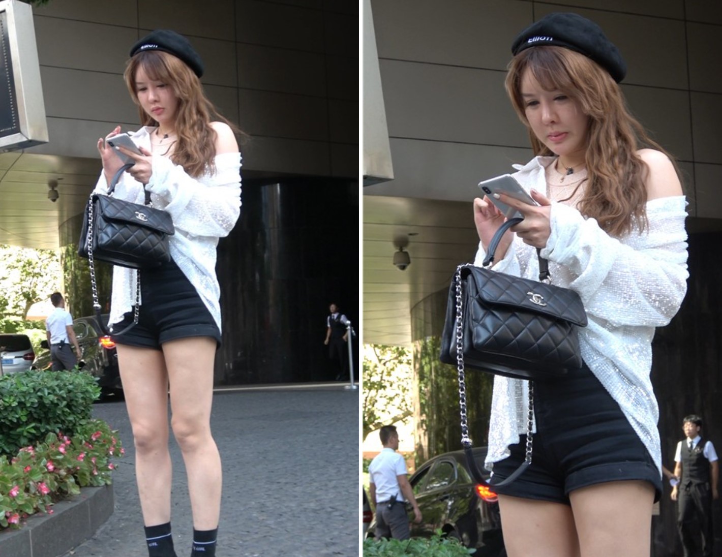 4K 街拍美腿热裤小清新美女