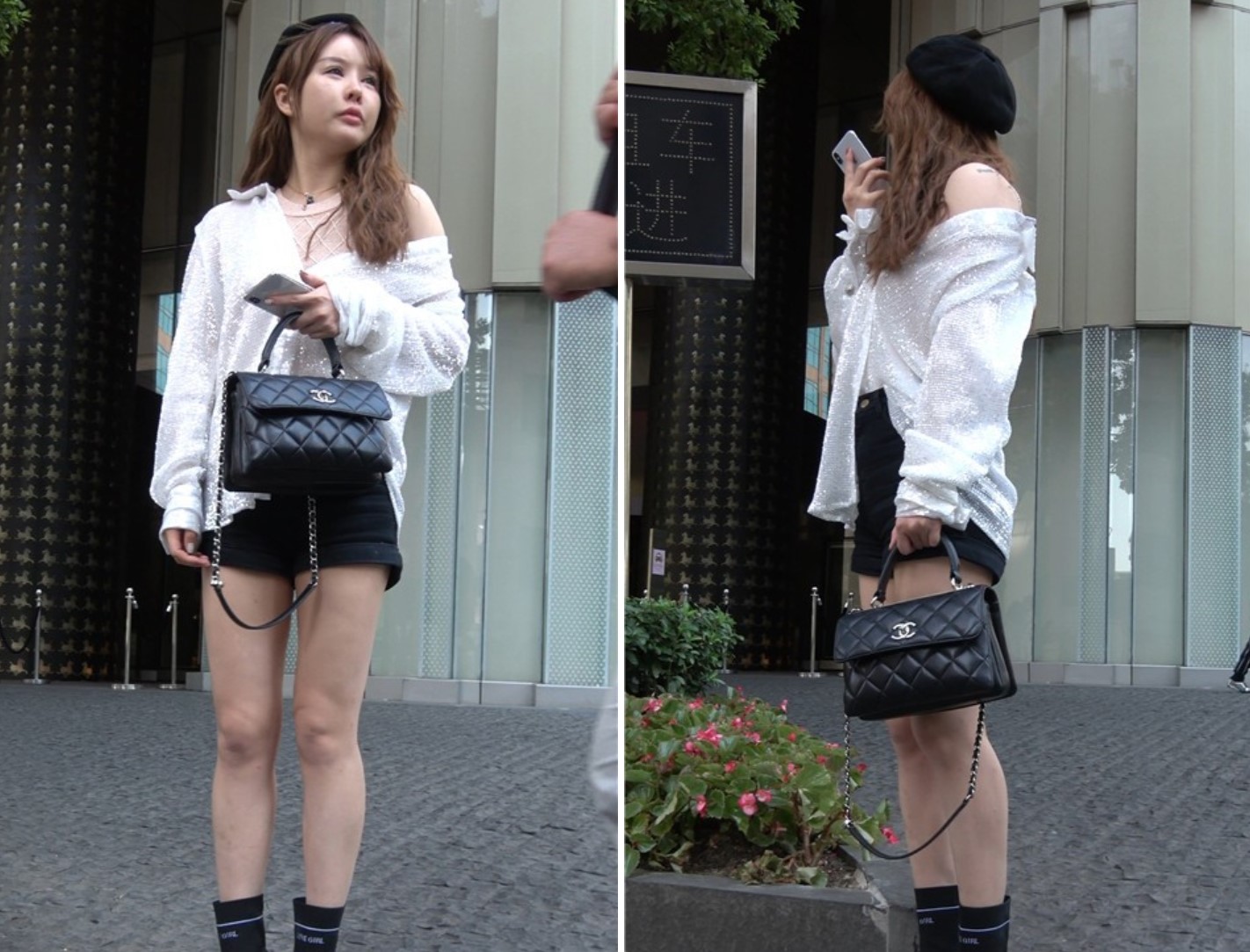 4K 街拍美腿热裤小清新美女